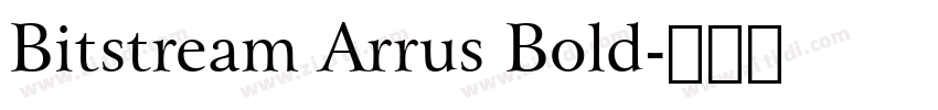 Bitstream Arrus Bold字体转换